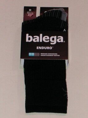Balega Enduro Medium Cushion Unisex Crew Socks Women's Medium NWT Black